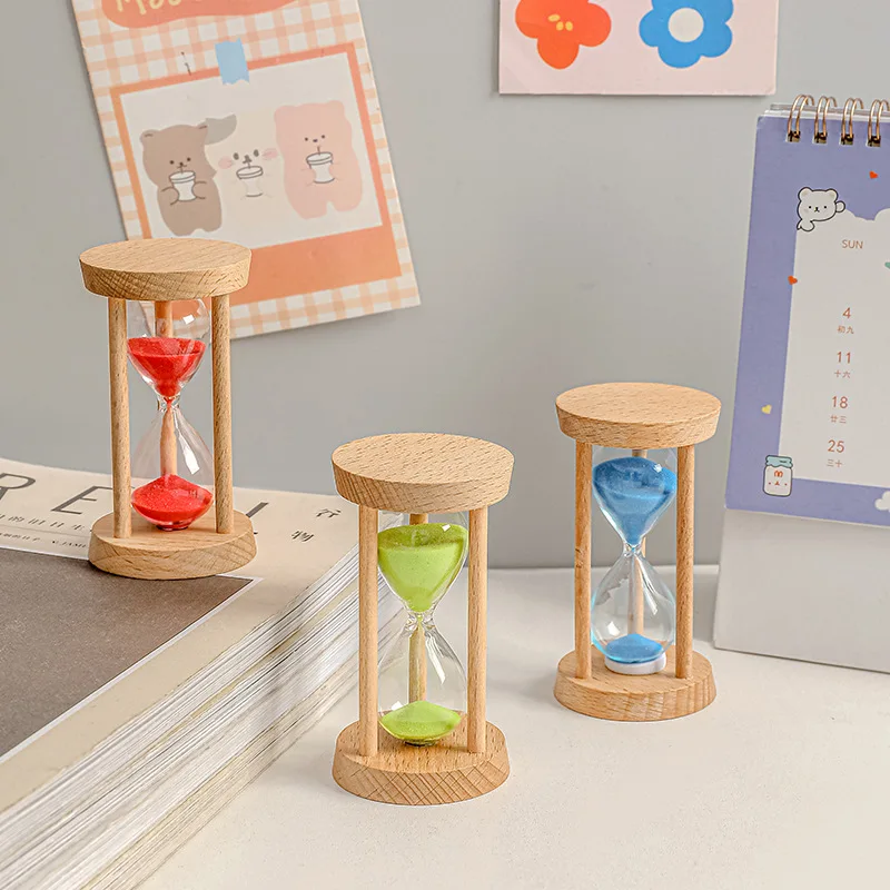 5/10/15/20/30 Minute Wooden Hourglass Timer Children's Learning Creative Gifts Simple Sandglass Craft Home Decoration Sand Clock