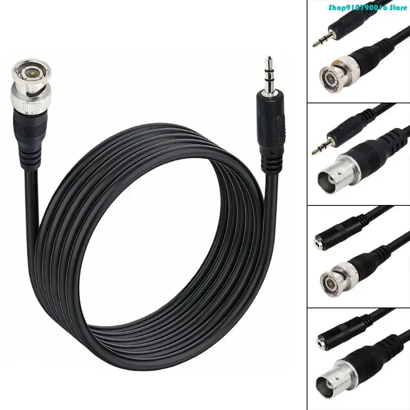 N2UB BNC Male Female to 3.5mm Male Female Signals Converters Cable 1M Coppers for Sound Video Interfaces Connection Different