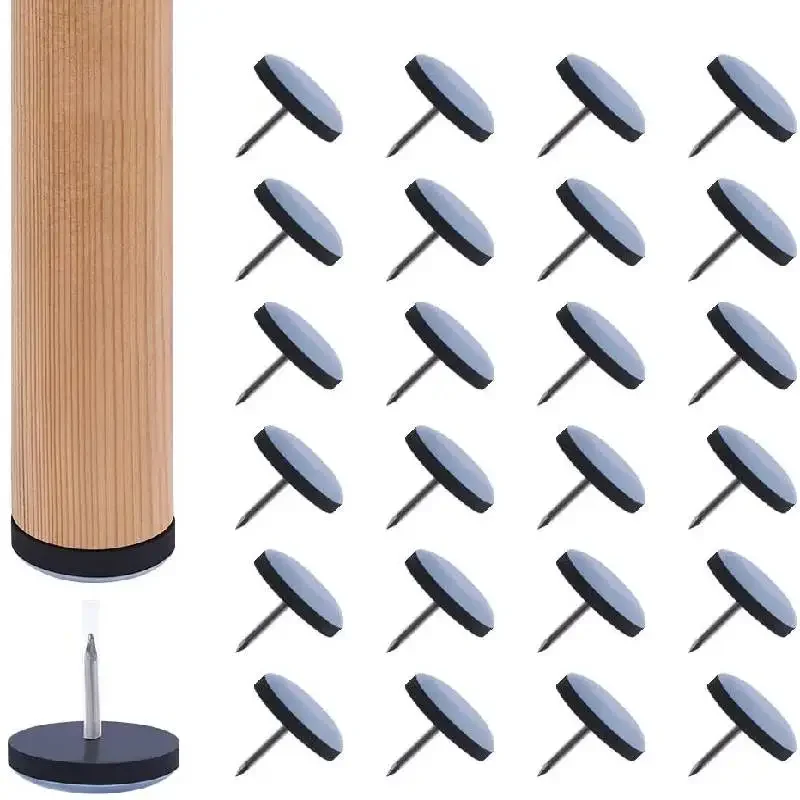 20 piezas deslizadores de muebles, protectores de suelo para patas de silla, parachoques deslizante, clavos deslizantes para suelos de madera dura