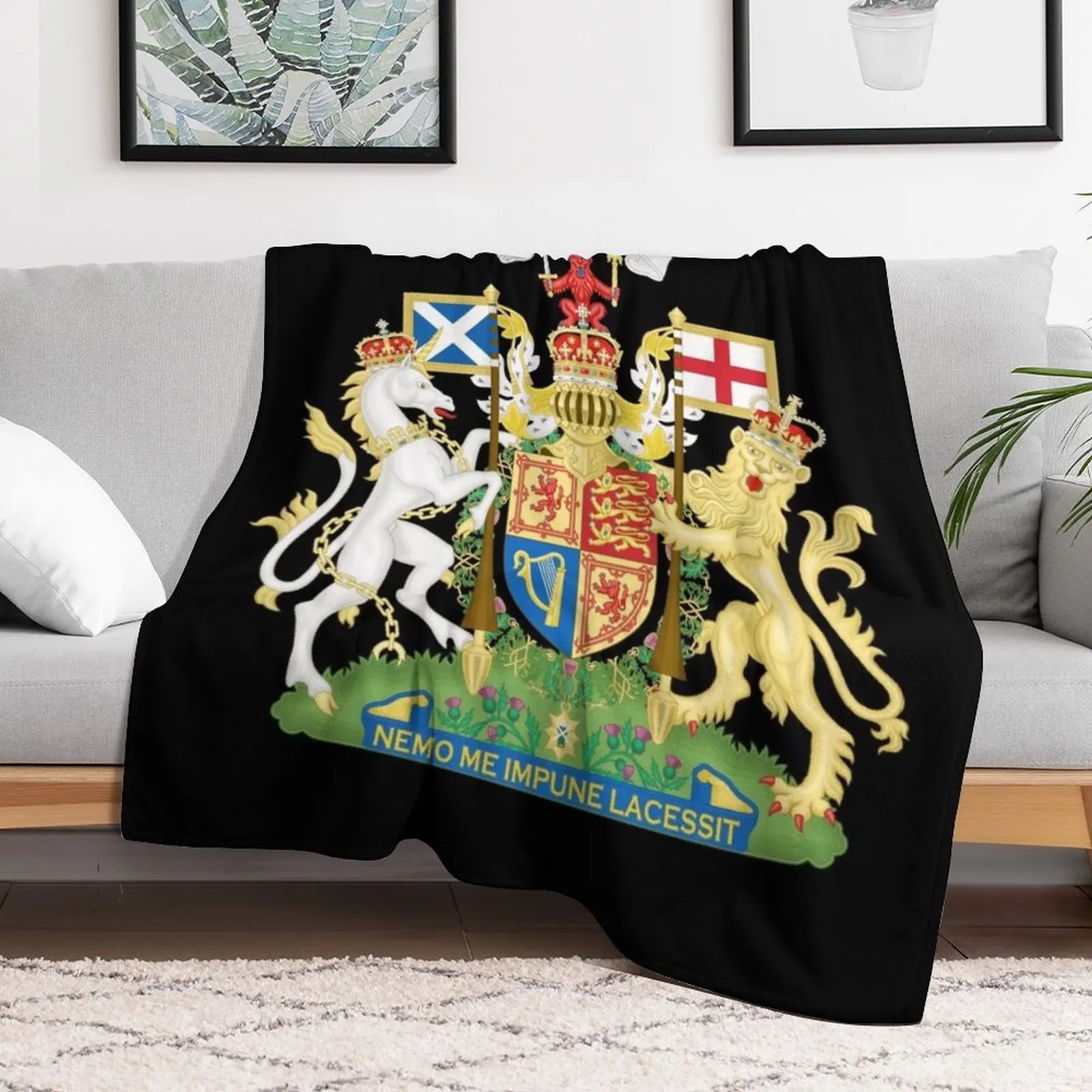 Royal Coat of Arms of the United Kingdom (Scotland) Throw Blanket Thermal Extra Large Throw Decorative Beds Sofa Blankets