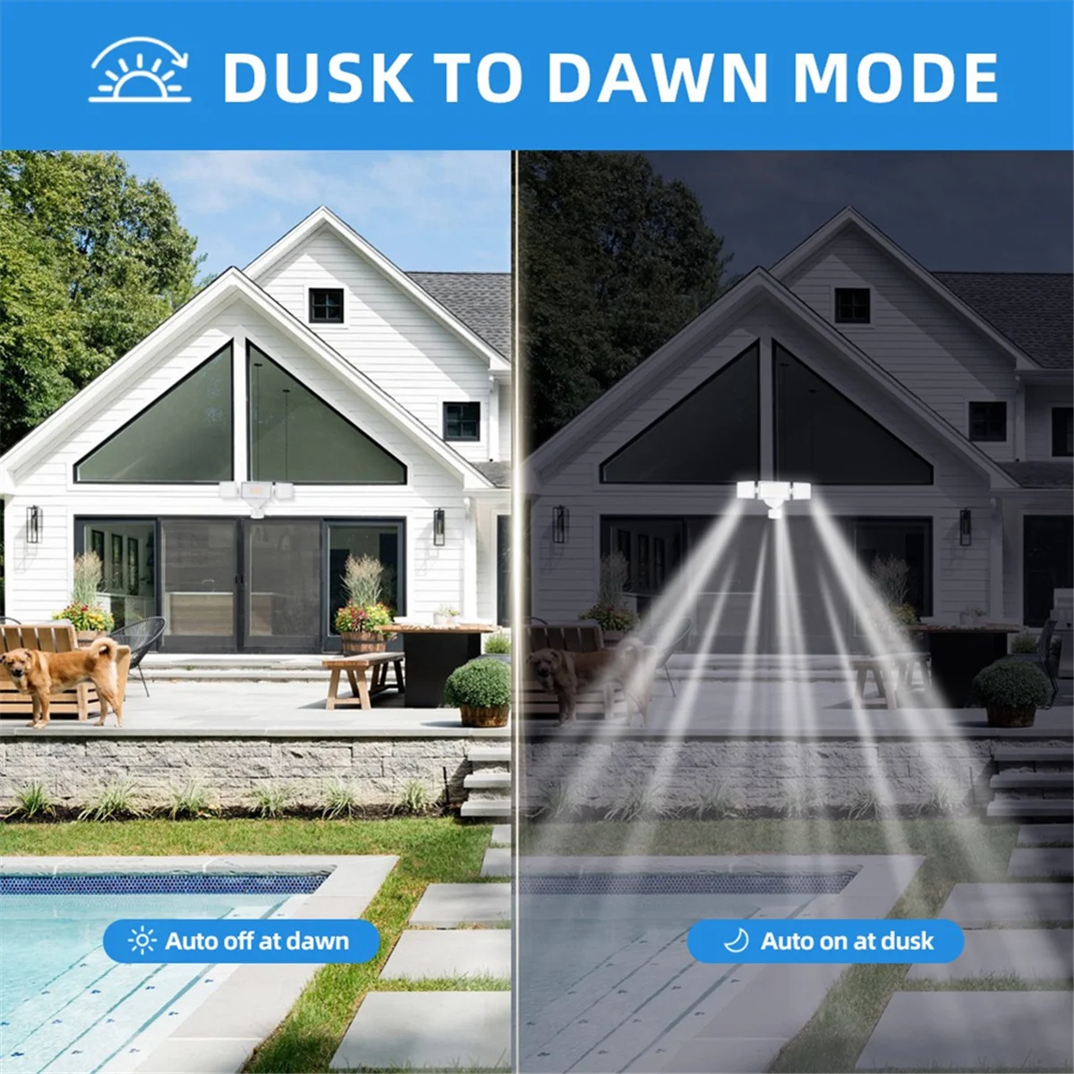 

AB51 70W 7000LM LED Motion Sensor Outdoor Lights, Flood Lights Outdoor , Lights for Outside, House, Garage, Yard