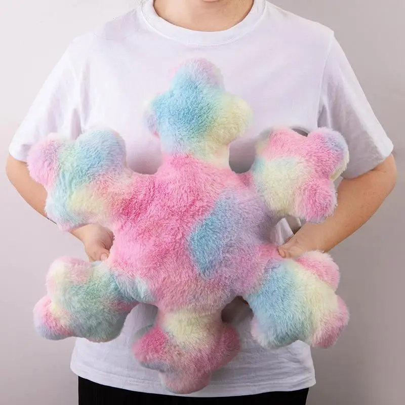 عيد الميلاد ندفة الثلج على شكل وسادة شغل PP القطن الأبيض الملونة لطيف ندفة الثلج وسادة المنزل عطلة الديكور السنة الجديدة 2025