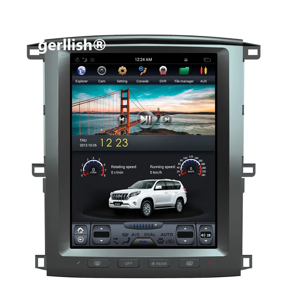 

12.1 inch vertical screen android dvd player for Toyota Land Cruiser 100 LC100 for Lexus LX470 2003-2007 gps navigation