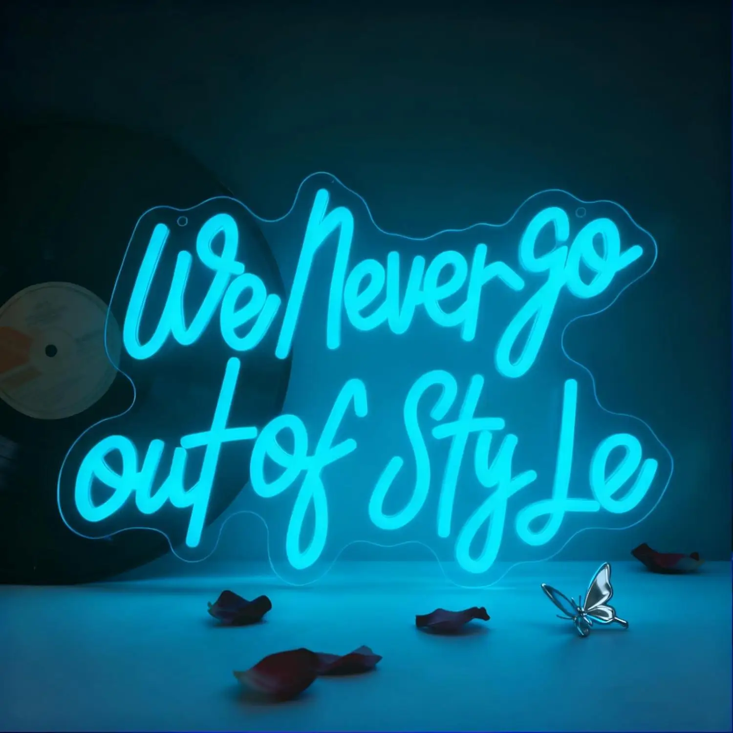We Never Go Out Of Style Neon Sign USB Dimmable LED Light for Live Music Concert Bedroom Club Party Decor Gifts Night Light