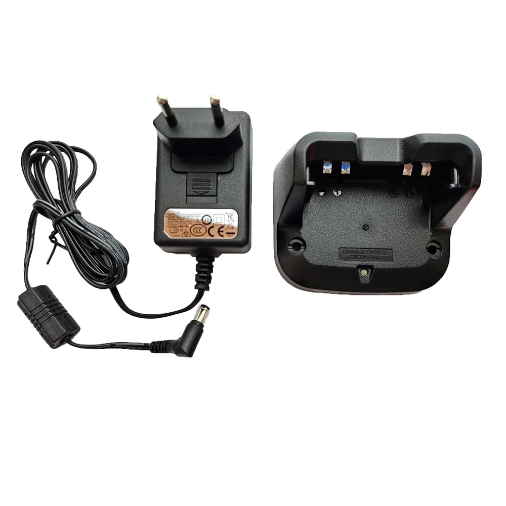 BC-240 Dock Charger Base & AC Adapter BC240 Desktop Charger for Icom IC-V86 IC-U86 Walkie Talkie for BP-298 Battery Charging