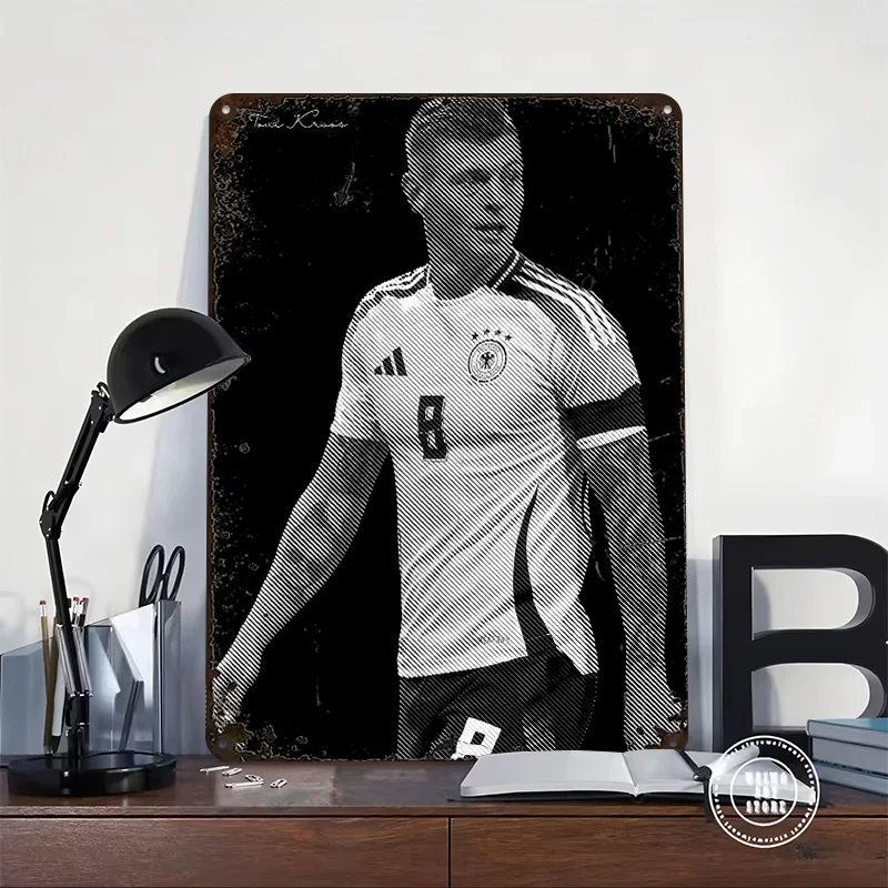 Toni Kroos Personalized 3D Textured Metal Poster Wall Art Tinplate Sign for Luxury Decoration Home Decor Room Funny Signs House