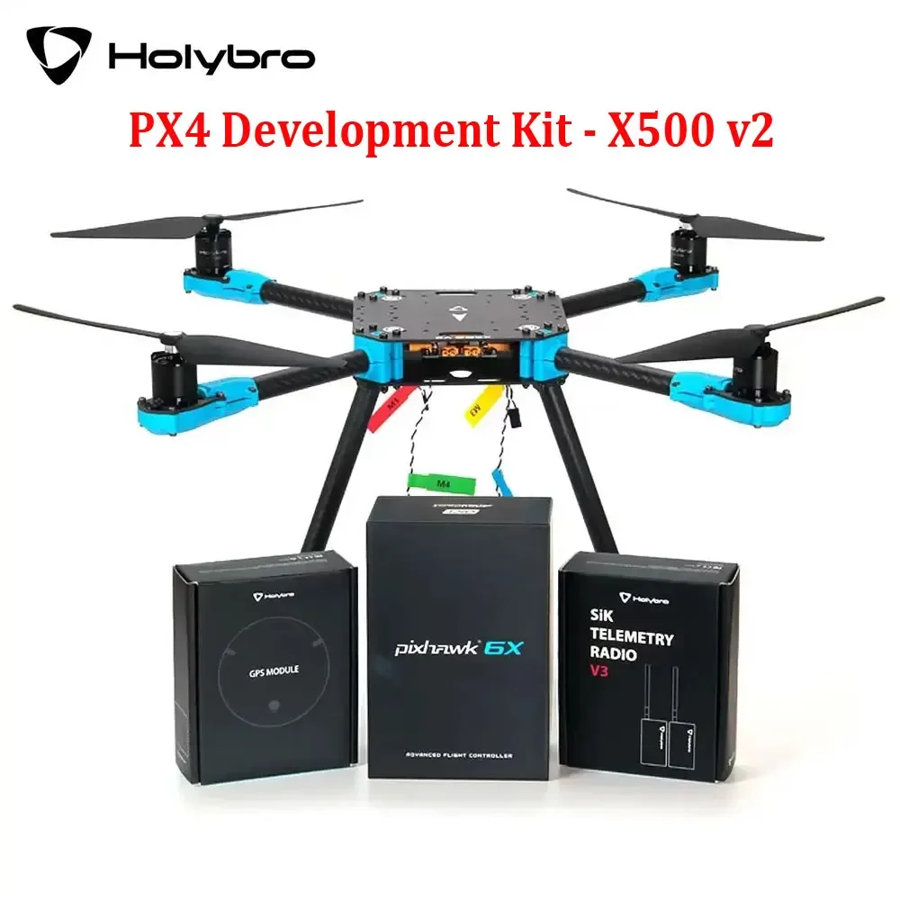 

Комплект разработки HolyBro PX4 X500 V2 ARF с Pixhawk 6C / Pixhawk 6X Полетный контроллер M10 GPS телеметрическое радио 433 МГц/915 МГц