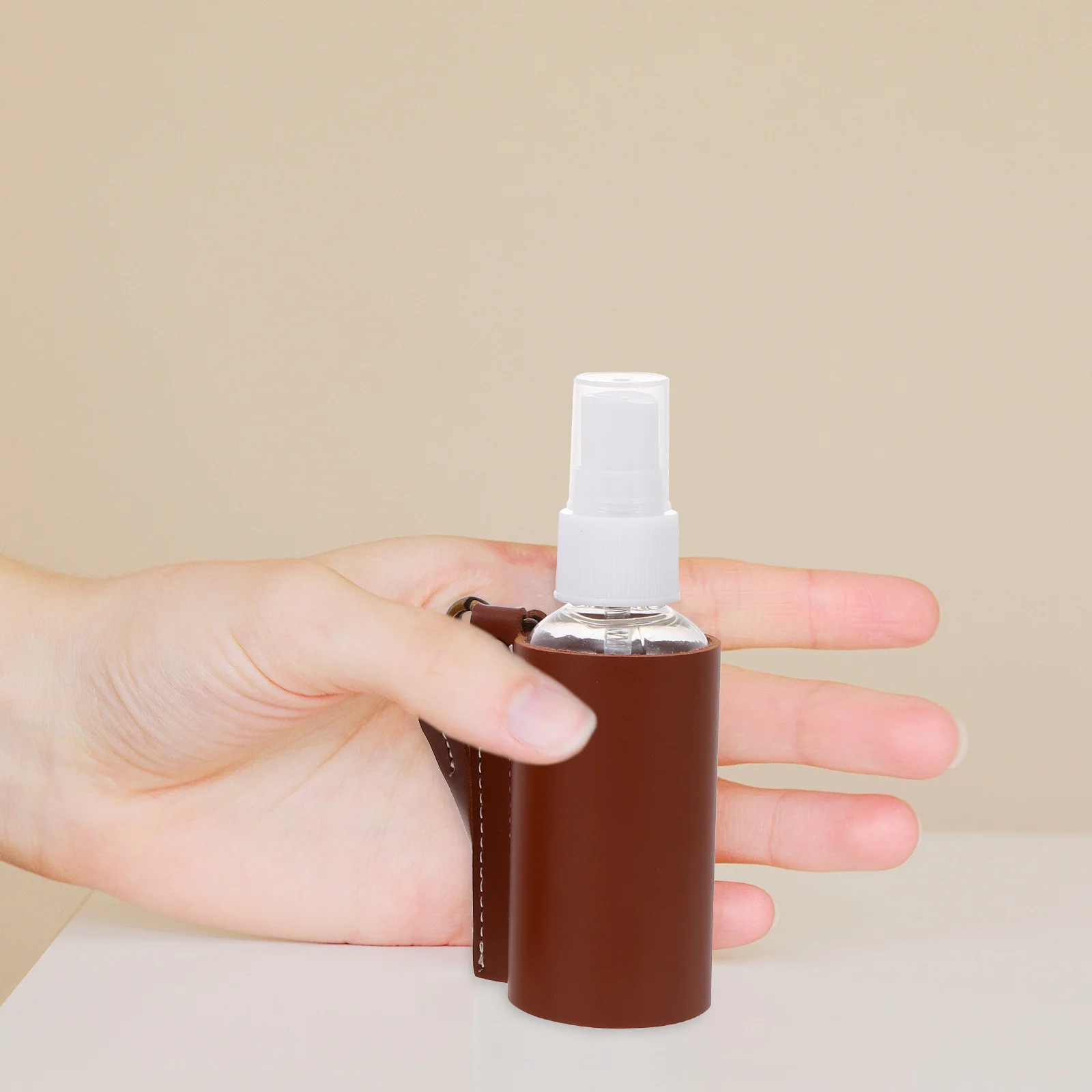 3pcs 향수병 Pu 커버 키 체인 홀더 리필 가능 액체 누출 방지 휴대용 샴푸 목욕 오일 용 여행용 용기