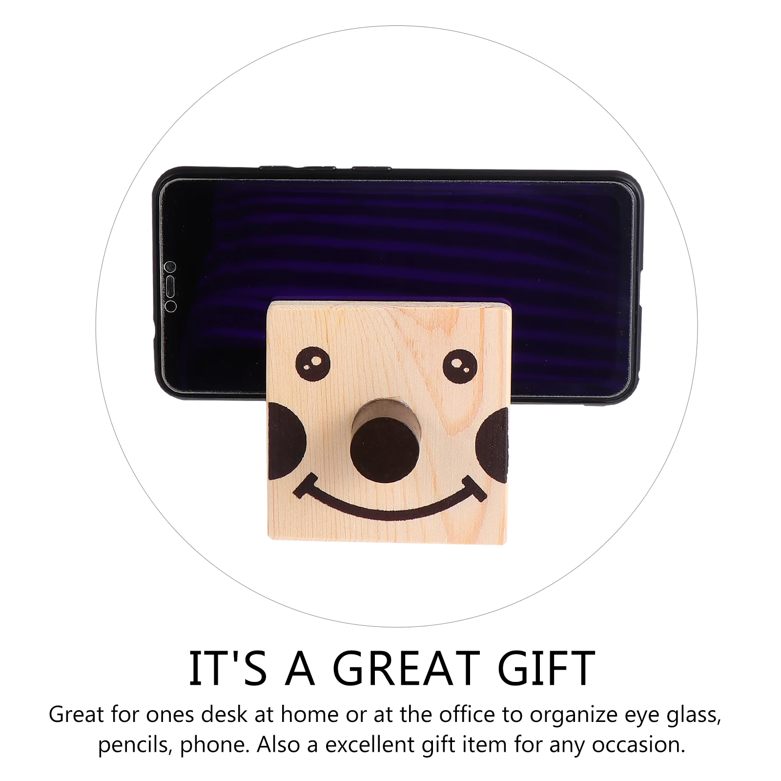 

Wooden Eyeglass Pen Holder 3-Compartment Desk Organizer For Glasses Phone Pencils Stationery Accessories Wood Pencil Holder Desk