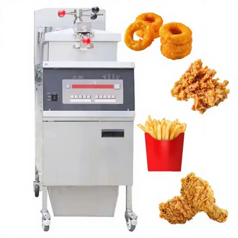 Industrial Electric or Gas Powered Pressure Fried Chicken Cooker Deep Frier Fryer Machine with Temperature Control