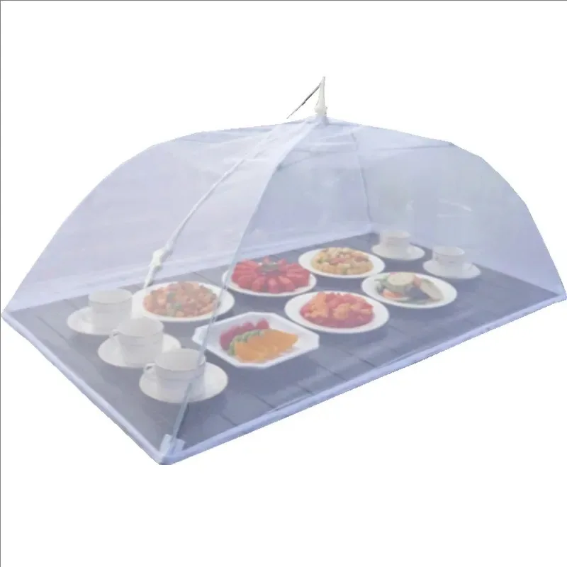 Foldable Food Mesh Cover Fly Anti Mosquito Pop-Up Food Cover Umbrella Meal Vegetable Fruit Breathable Cover Kitchen Accessories