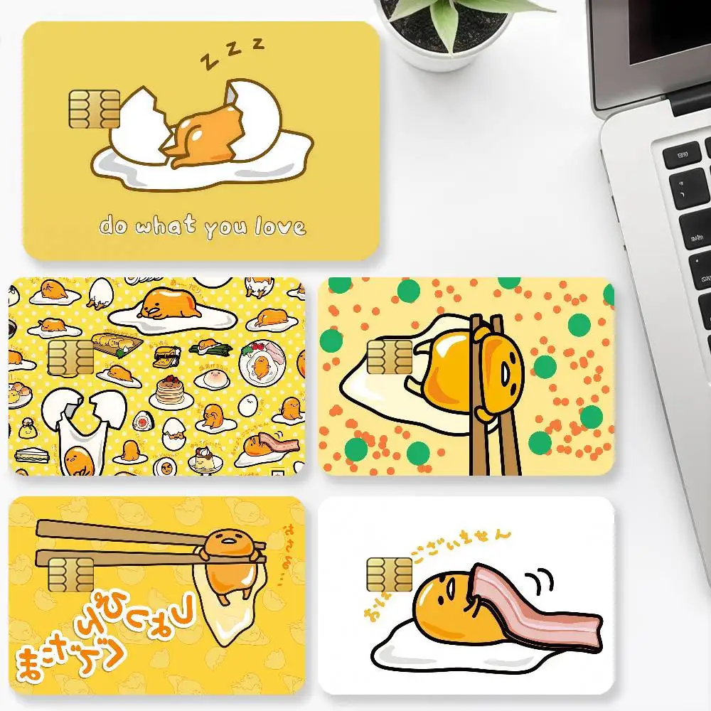 Cute G-Gudetama Credit Card for Bank Debit Decorative Protection 4PCS Anti-scratch Waterproof Stickers Bus Subway Library