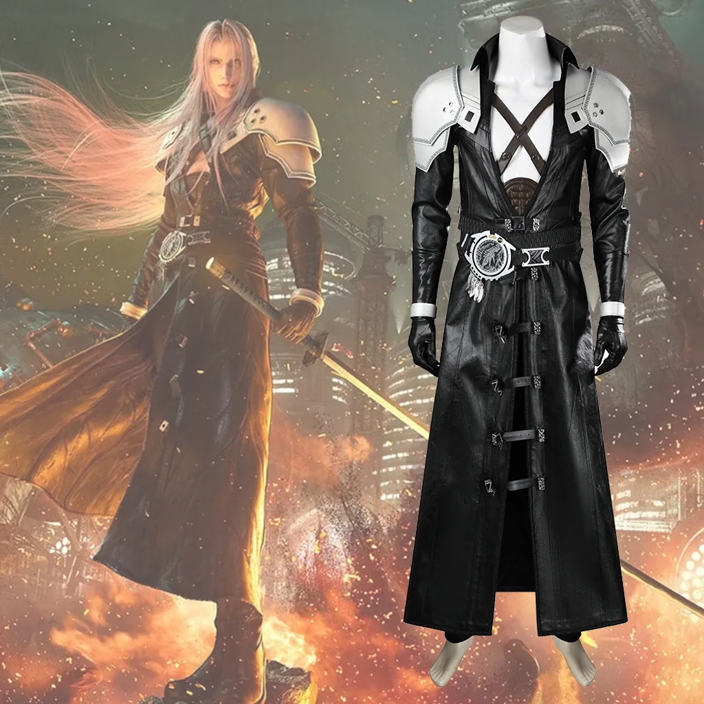

Final косплей Fantasy VII Rebirth Sephiroth косплей боевой костюм костюм Sephiroth высокое качество униформа на заказ для мужчин