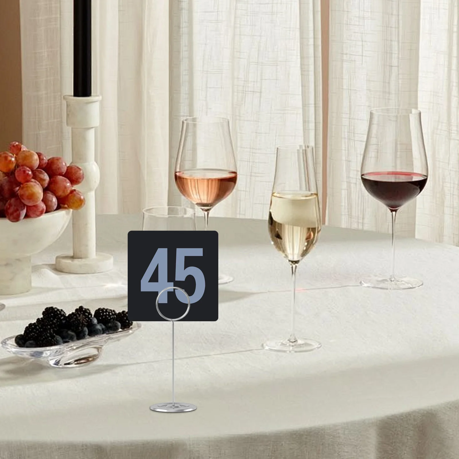 

50pcs Table Signs 1-50 Plastic Double Sided For Restaurant Double Plastic Table Numbers Banquet Wedding Event Decor