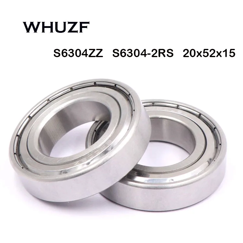 1PC S6304RS S6304ZZ Bearing ABEC-7 20*52*15mm Deep Groove S6304 2RS 6304 2Z Stainless Steel Ball Bearings 6304 2RS 6304-2Z