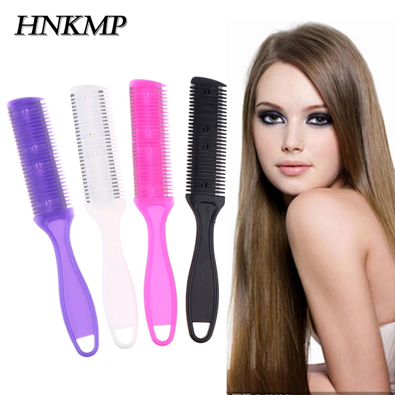 5 قطعة مشط قص الشعر فرش الشعر مع شفرات حلاقة الشعر المتقلب قطع ترقق أداة الحلاق أداة صالون الشعر مشط الحلاق