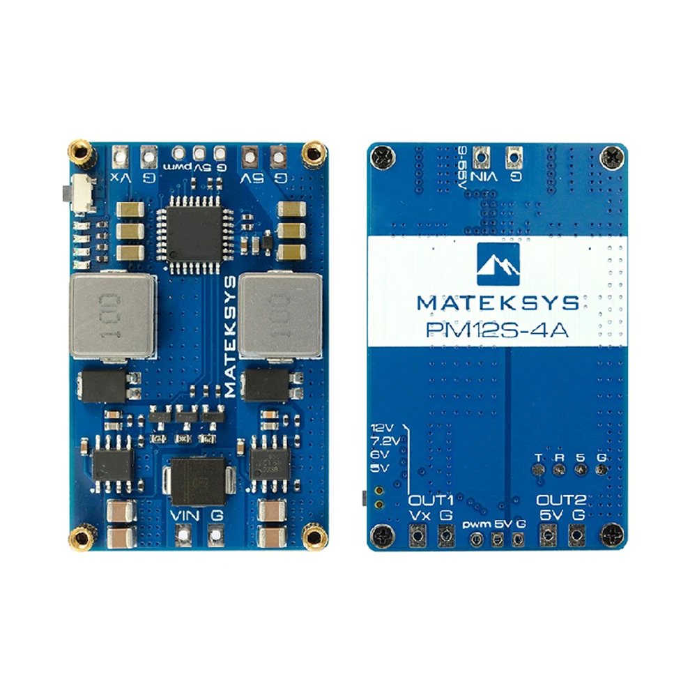 

Модуль питания MatekSys PM12S-4A, 9-55 В, двойные понижающие регуляторы напряжения с защитой TVS для гоночных дронов RC FPV