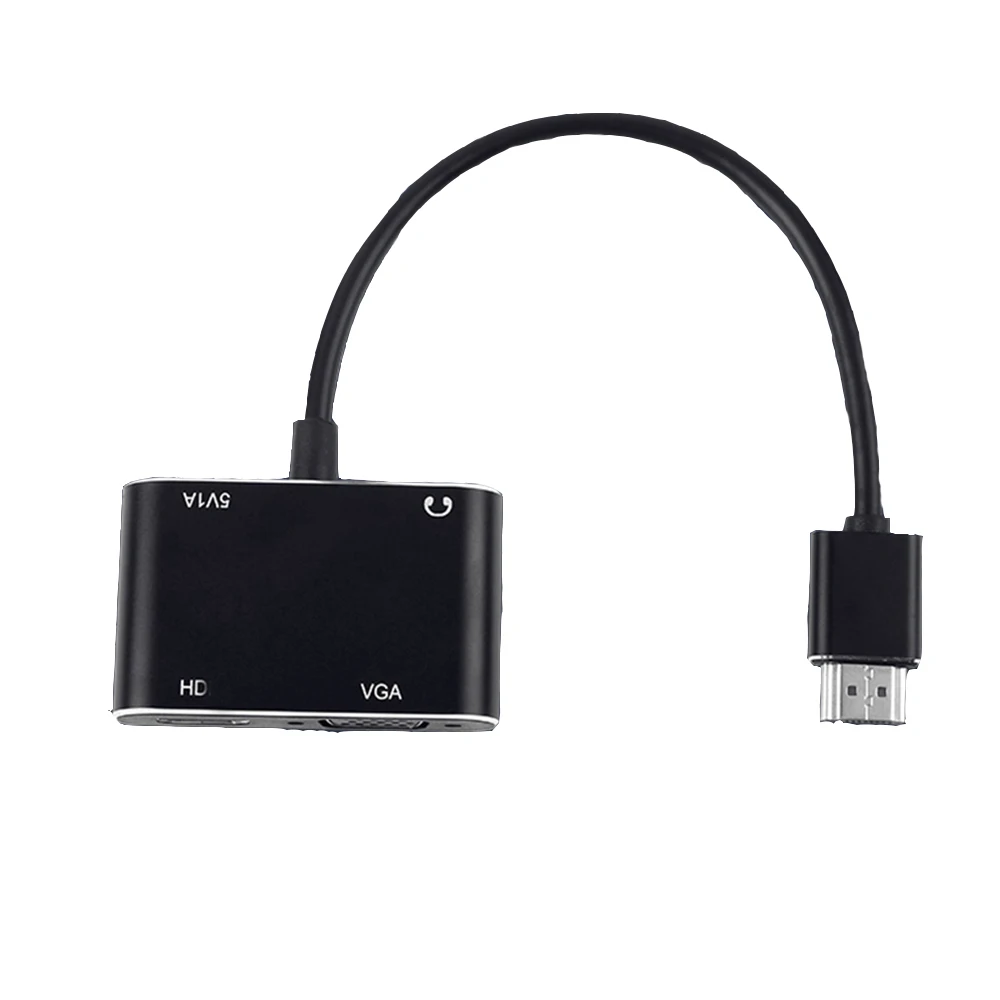 HD 1080P HDMI-compatibleITo VGA Cable Converter With Audio Power HD Male To VGA Female Converter Adapter for Tablet laptop PC TV