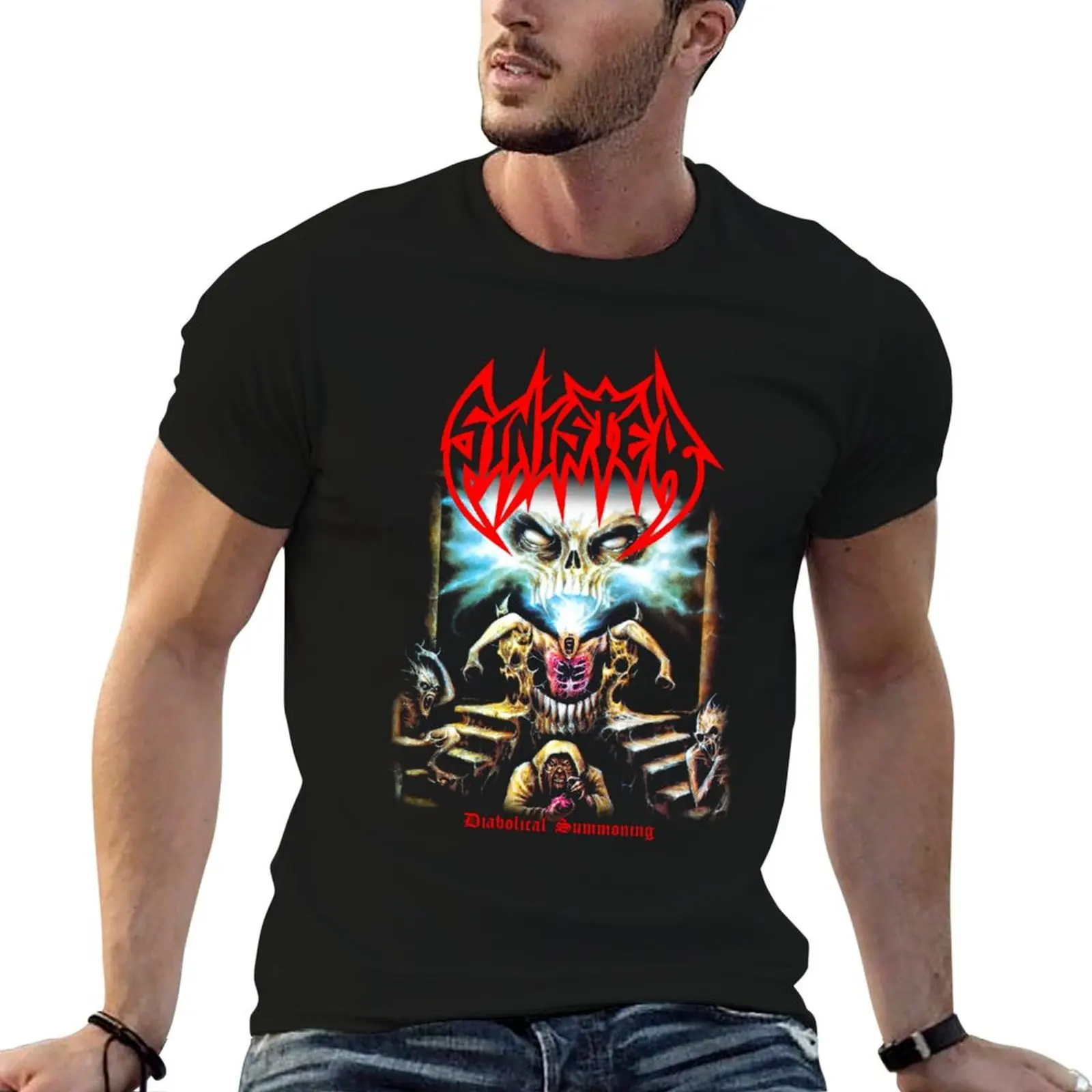Diabolical Summoning by Sinister - Classic Old School Death Metal T-Shirt luxury t-shirt Funny t-shirt vintage t shirt men