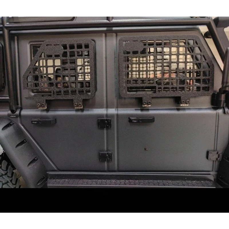 Front Door Window Guard Plate for 1/8 MJX H8H RC Off-Road Vehicle, Sturdy Metal Side Window Protector Upgrade Replacement Parts