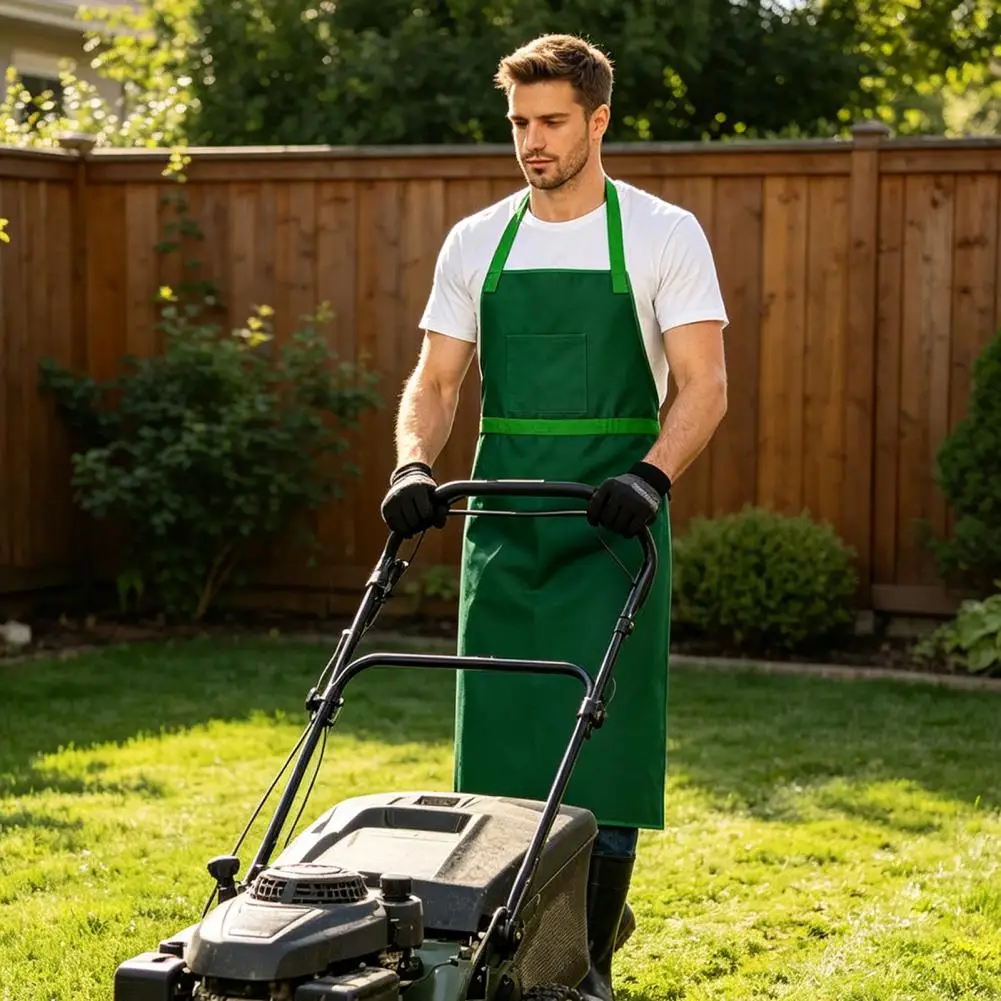 Professional Landscaping Utility Apron Gardening Apron with Multiple Pockets Thickened Oxford Cloth Work Apron for Men Women