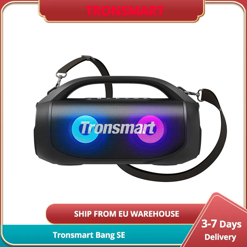 Tronsmart Bang SE Bluetooth 5.3 altoparlante portatile per feste 3 modalità di illuminazione 24 ore di riproduzione IPX6 impermeabile per il campeggio di feste