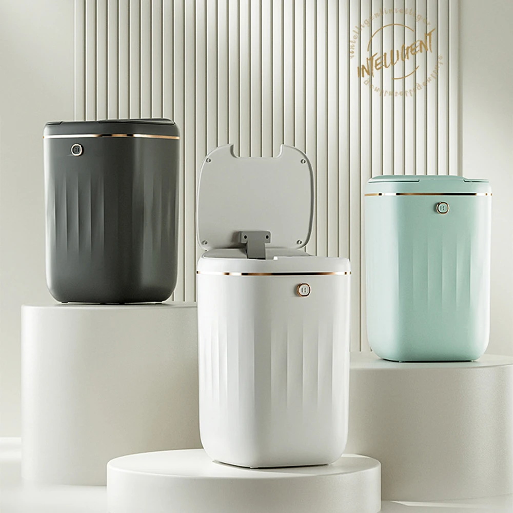 

Smart Trash Can Automatic Sensor Garbage Bin Kitchen Bathroom Touch Bucket Wastebasket Recycle Waste Bins Basket for Toilet