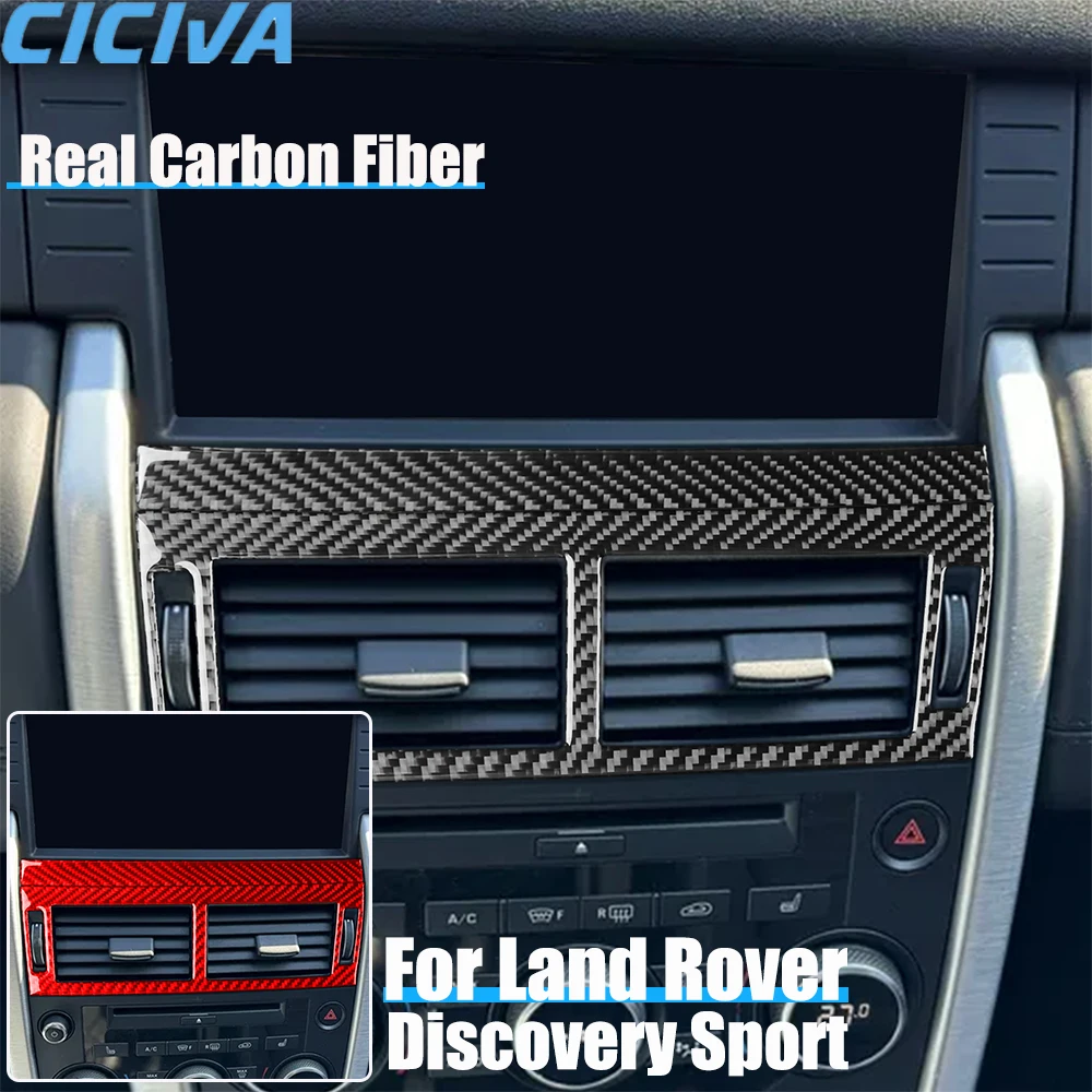 

Real Carbon Fiber Car Accessories Center Console Air Vent Trim Cover Soft Sticker For Land Rover Discovery Sport L550 2015-2019