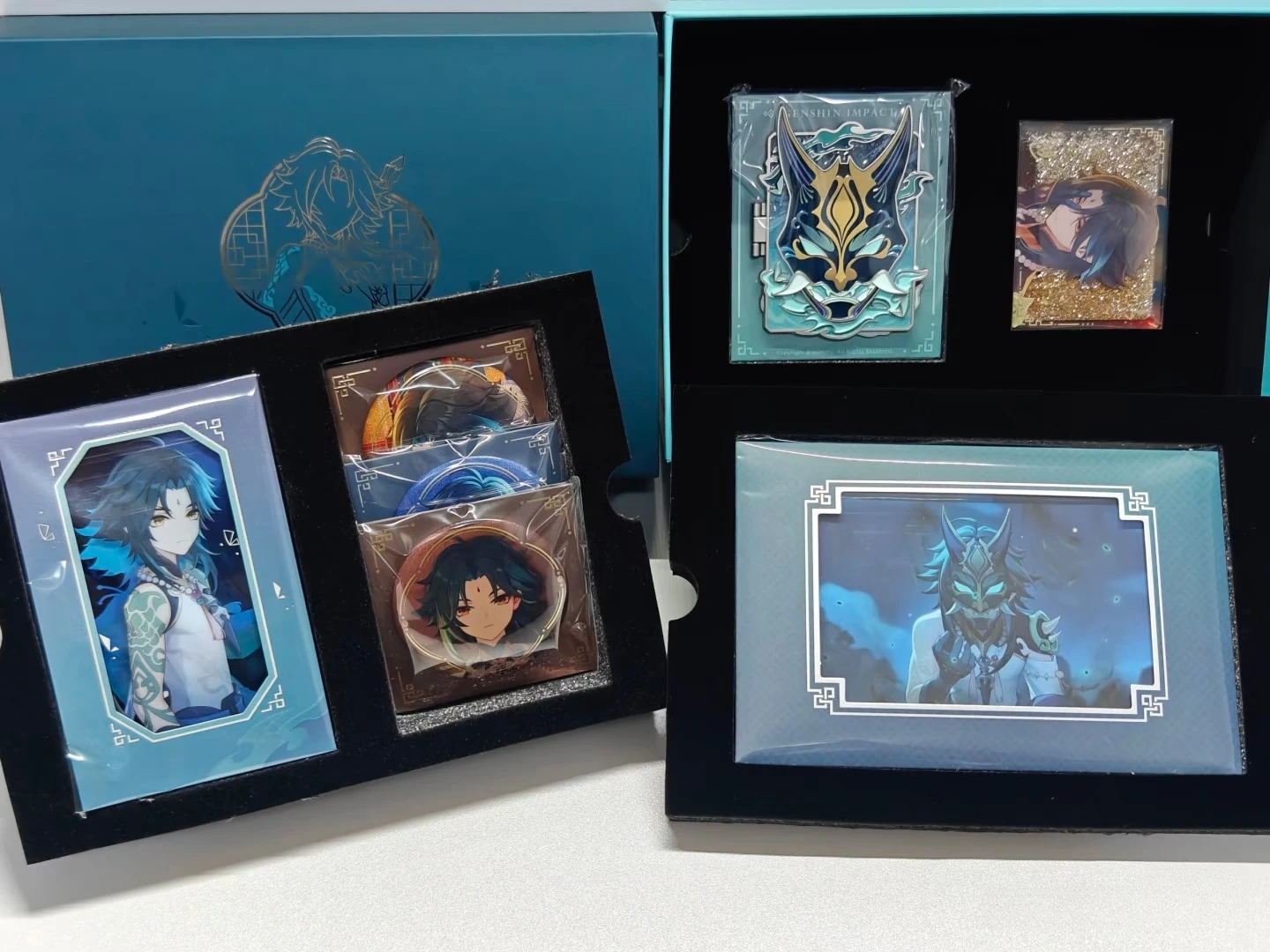 

[Официальный товар] на складе Genshin Impact Xiao Endless Suffering Dream Оловянный значок Прозрачная карта Металлический значок Подарочная коробка