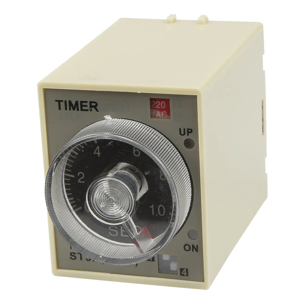 ST3PC-B time relay ST3PC series AC 220V 110V 380V AC/DC 24V 12V timer delay time 1s/10s/60s/6min