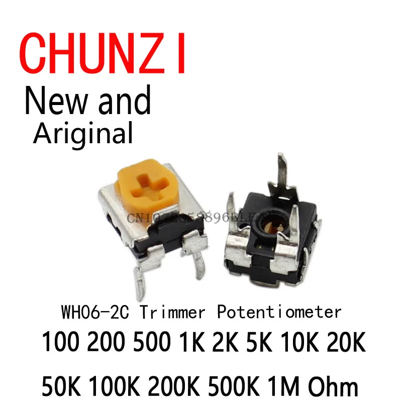 

20 шт. переменные резисторы для триммера WH06 WH06-2C 100 200 500 1K 2K 5K 10K 20K 50K 100K 200K 500K 1M Ом