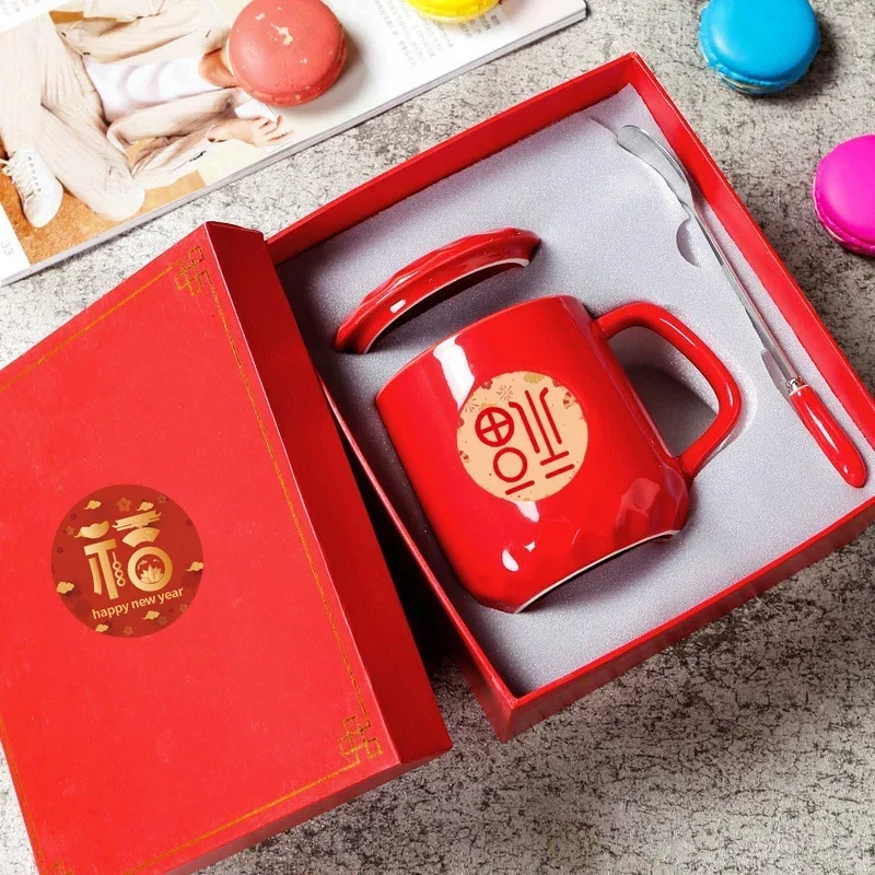 Chinese Happy New Year Stickers 500pcs 1inch  Spring Festival Decorative Sticker Candy Gift Boxes Envelopes Cards Seal Sticker