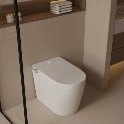 2024 Luxury Full Automatic Intelligent Smart Toilet With Bidet Bathroom Automatic Water Spray Electric WC Toilet