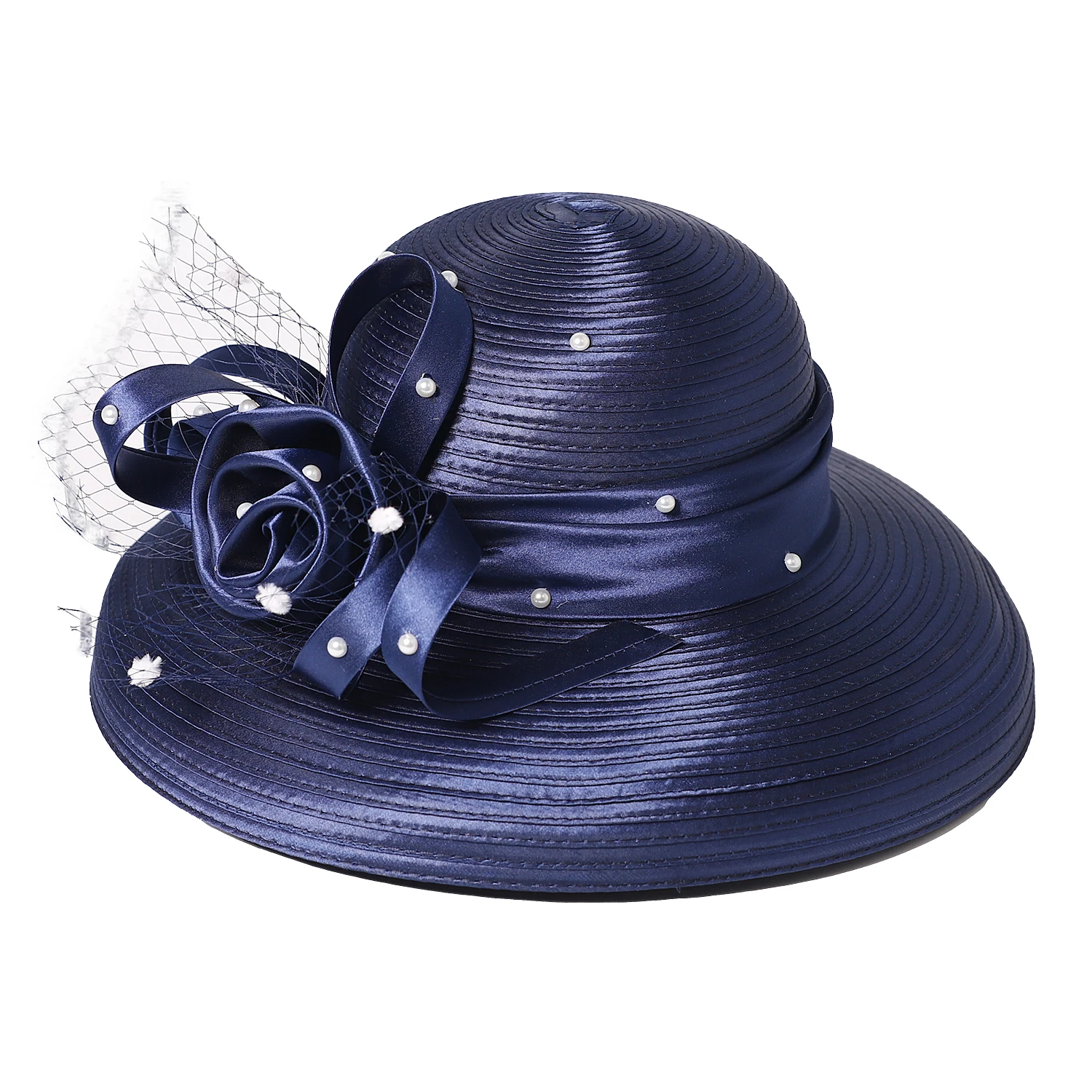 FS Summer Wide Brim Kentucky Derby Hats White Veil Beach Sunshade Women Bucket Hat Tea Party Fascinator Cap Sombrero Mujer 2026