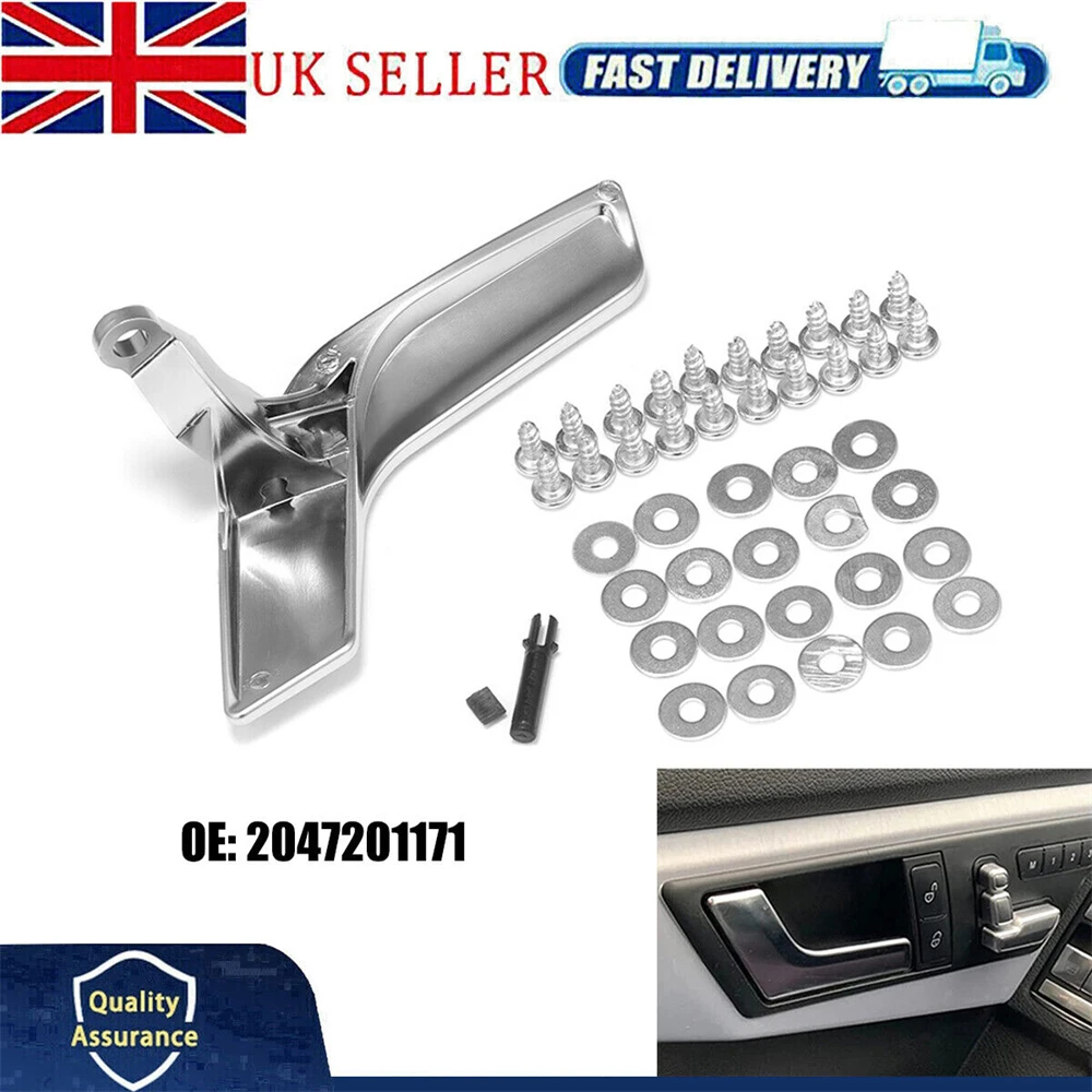 FOR MERCEDES C-CLASS W204 LEFT PASSENGER SIDE CHROME PLATED INTERIOR DOOR HANDLE