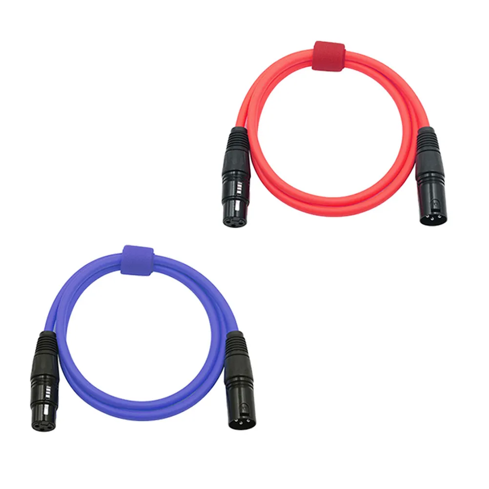 2M Red Xlr Microphone Cable Male to Female 24Awg Shielded Studio Instrument Noise-Free Dmx512 Cable