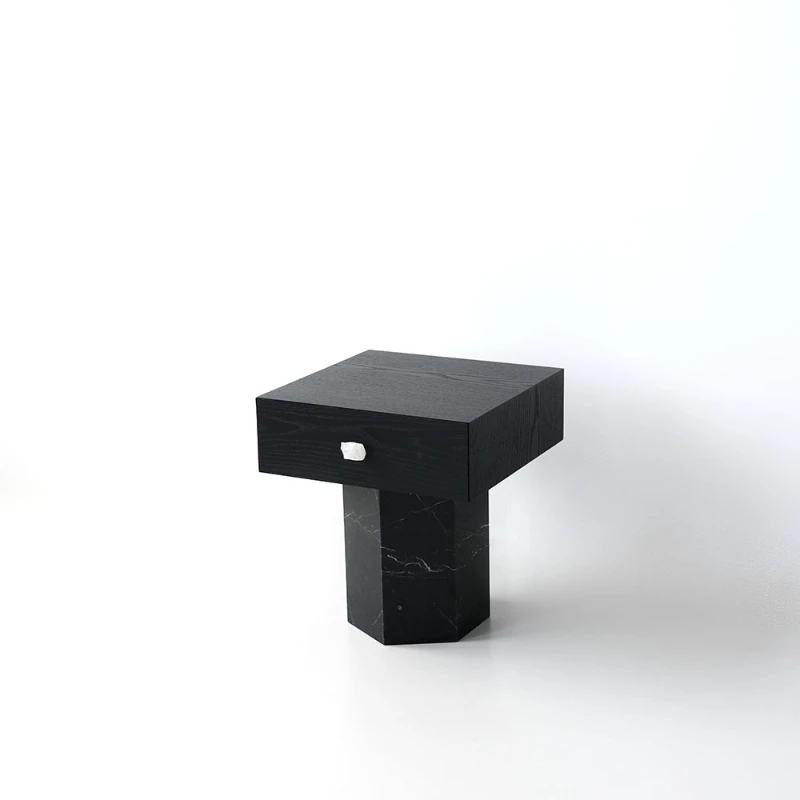 

medieval natural marble edge, bedroom bedside, travertine drawers and chest, storage corner