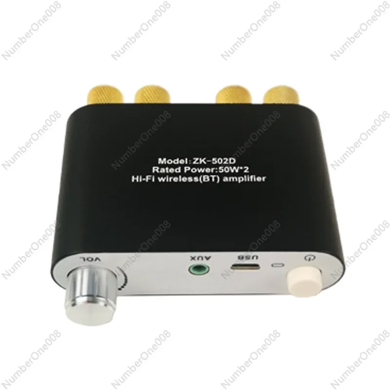 502D 50Wx2 Bluetooth 5.0 Audio Power Amplifier Board Module 2.0 Dual Channel Stereo Aluminum Alloy Housing