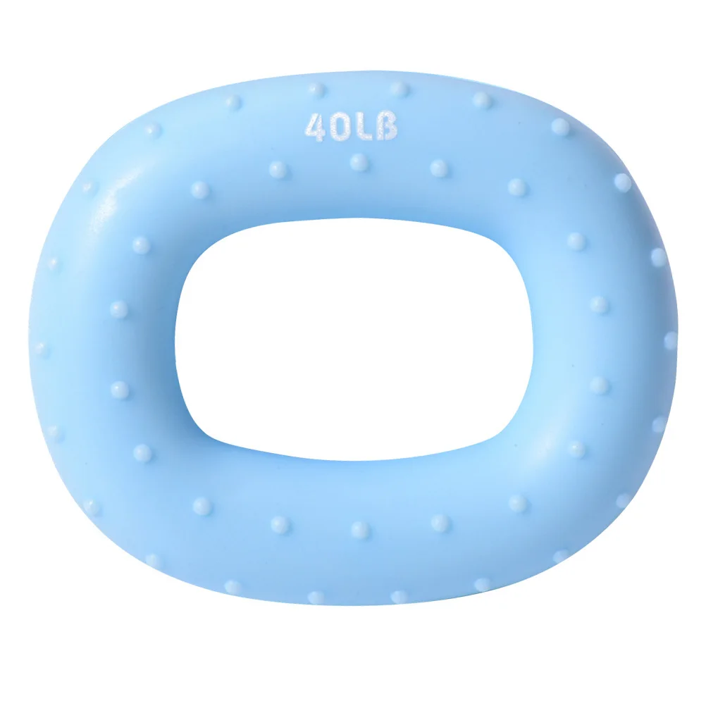 قطعة واحدة من قابض اليد المصنوع من السيليكون الفاخر بوزن 40 رطلًا، تصميم مريح نونسليب لتمارين إصبع المعصم والساعد #5