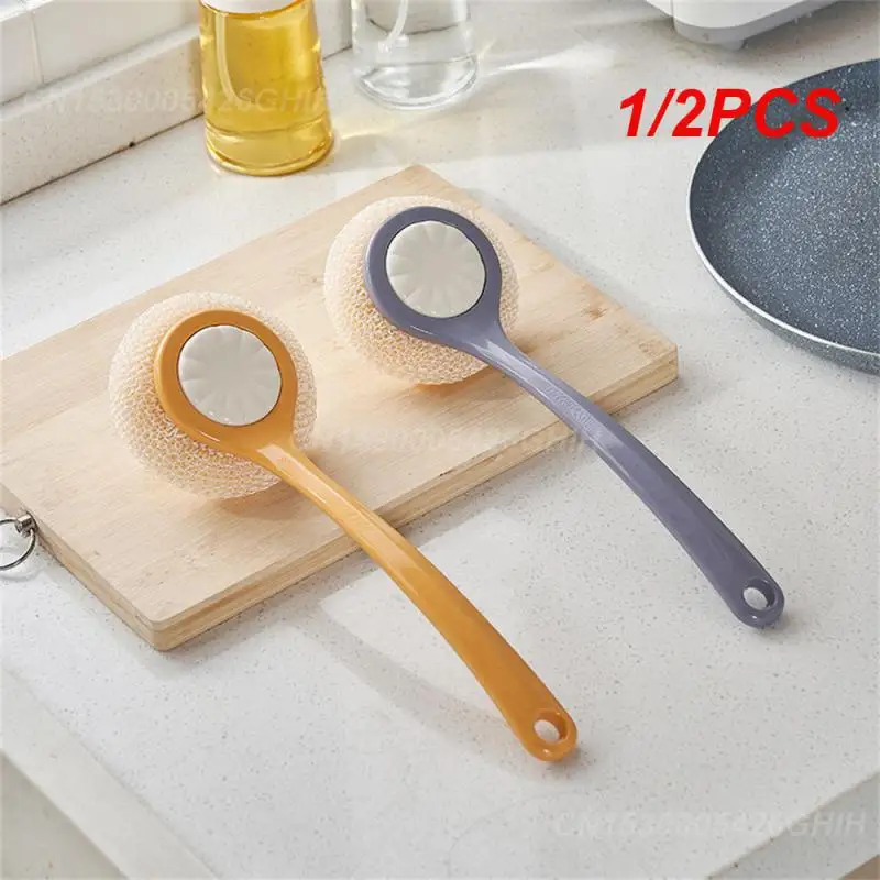 1/2PCS Hangable Cleaning Brush Do Not Hurt The Pot Care Of Hands Blue Cleaning Tools Dishwashing Brush