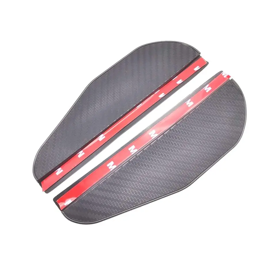 2PCS Carbon Fiber Look Car Rearview Side Mirror Rain Board Eyebrow Guard Sun Visor