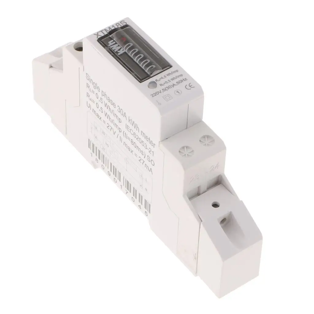 Single Phase Digital Energy Power Meter Din Rail Electric Kwh Consumption Tracker for Apartment