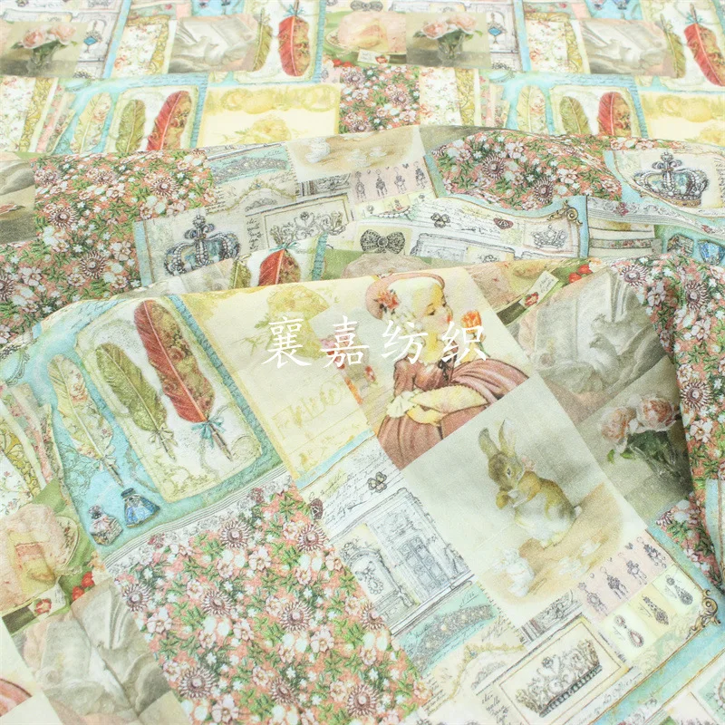 

Combed Cotton, Double Gauze, Japanese Retro Girl Digital Printing, Baby Clothing, Pajamas, Bedding Fabrics