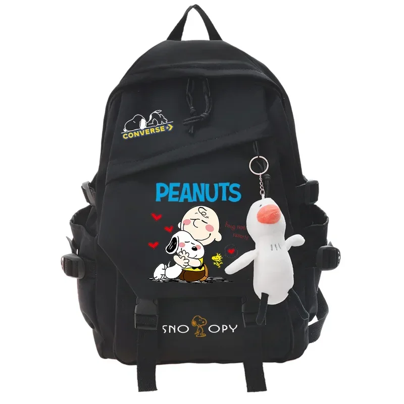 Snoopy Students Junior Senior High School Large Capacity Schoolbag Backpack Male Female  Travel shoulder Bag Nylon Handbag