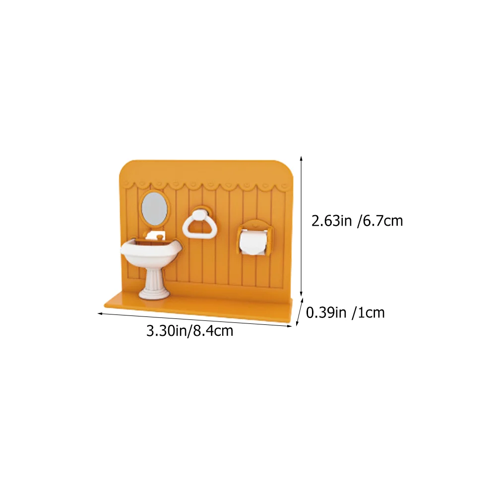 미니 인형 집 욕실 세트 가구 모델, DIY 여아 장난감, 미니어처 장식, 작은 레이아웃 소품, 집 장식 인형 시뮬레이션