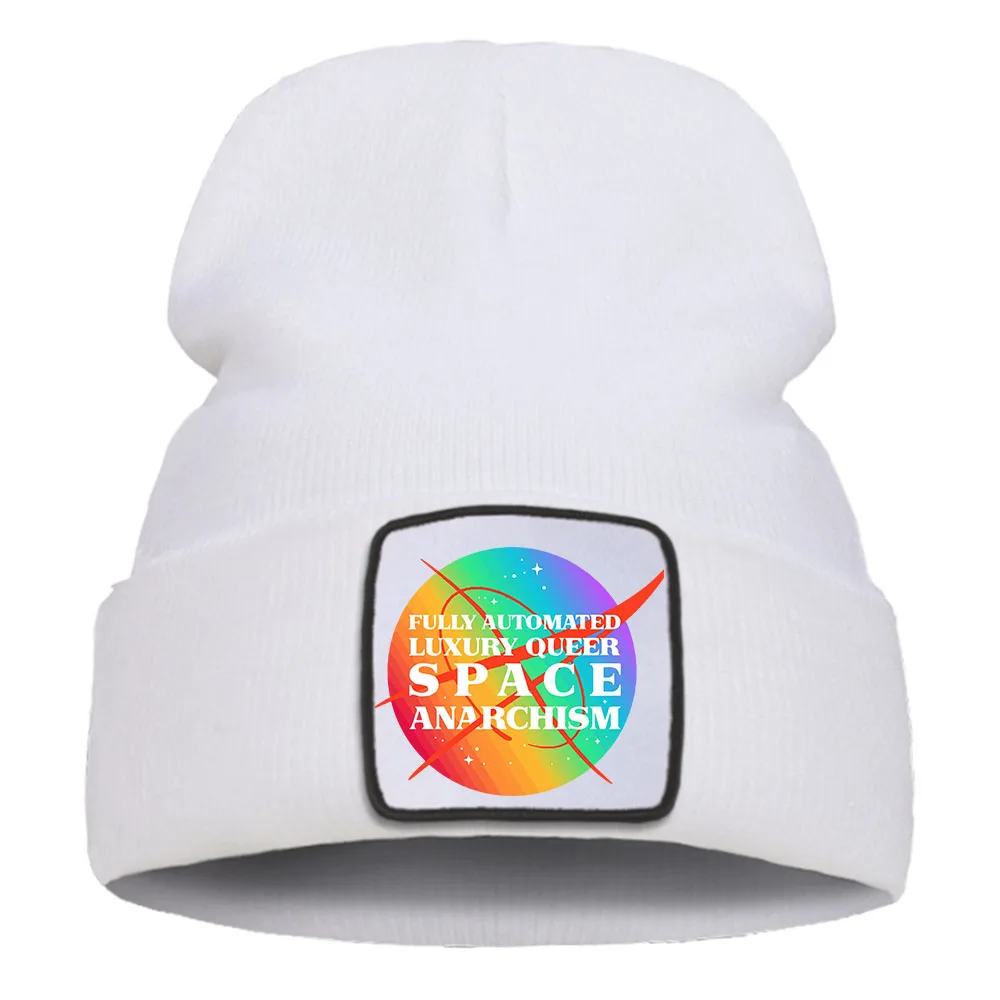 Fully Automated Luxury Queer Space Printed Knitted Hat Hip Hop Fashion Male Hiking Hats Foldable Windproof For Unisex Punk Caps