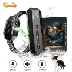 Dog Shock Training Collar Smart Remote Control Waterproof 26 Inch Adjustable 3 Modes Pet Dogs Anti Barking Behavior Correction