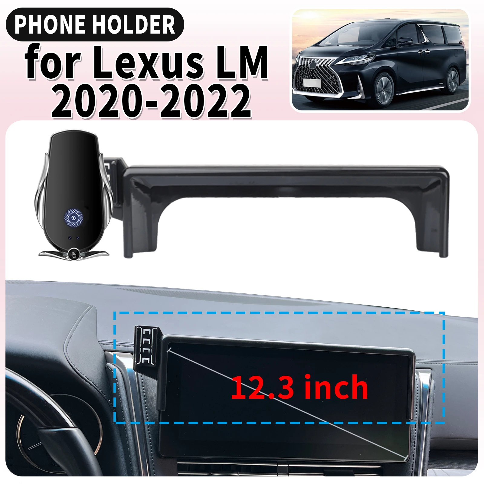 

fit for Lexus LM 2020 2021 2022 Screen Base Mount Phone Holder Dedicated Clip-On Navigation Bracket Car​​ accessoires