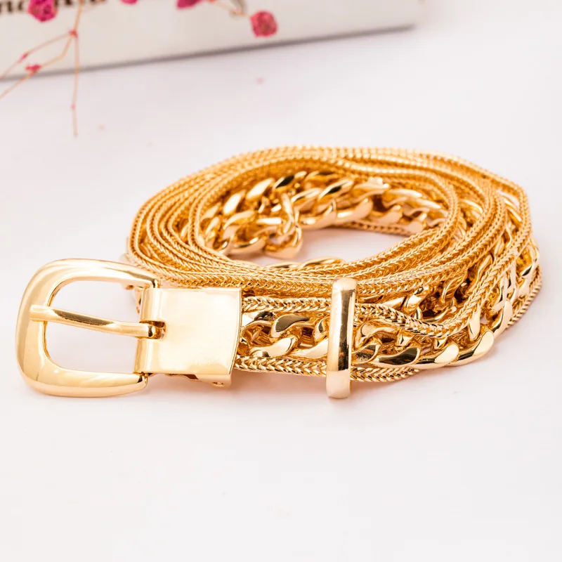 

Fashion Metal Style Women's Waist Chain Skirt Jeans Decorative Alloy Waist Belt All-match Waist Belt for Women cinto feminino