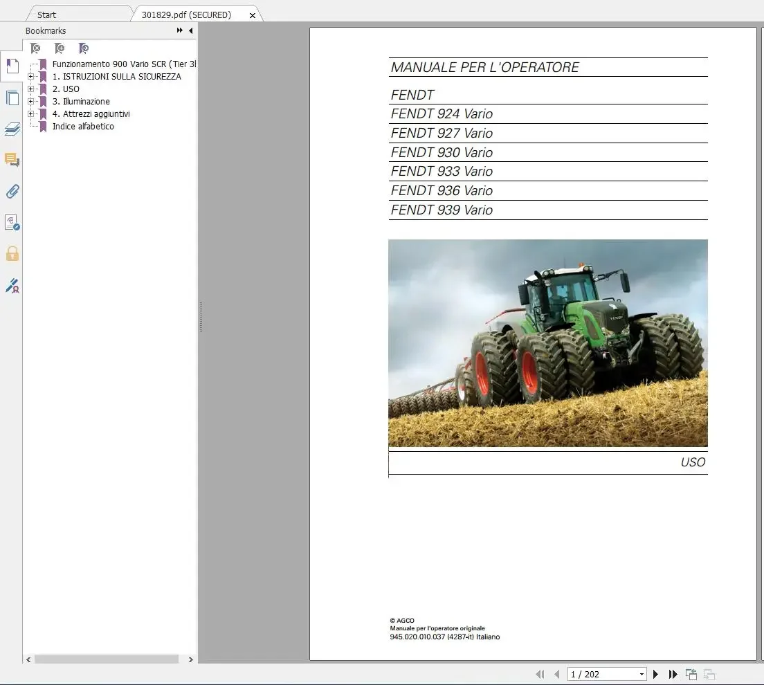 FENDT TRACTOR 17.1GB PDF Updated 2022 Diagrams, Operator Manual & Workshop Manuals ITALIAN DVD